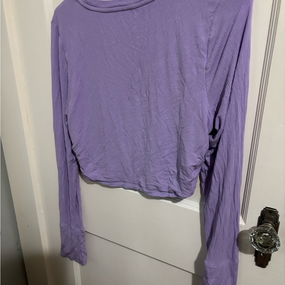 Aerie Purple Relaxed Crop Top